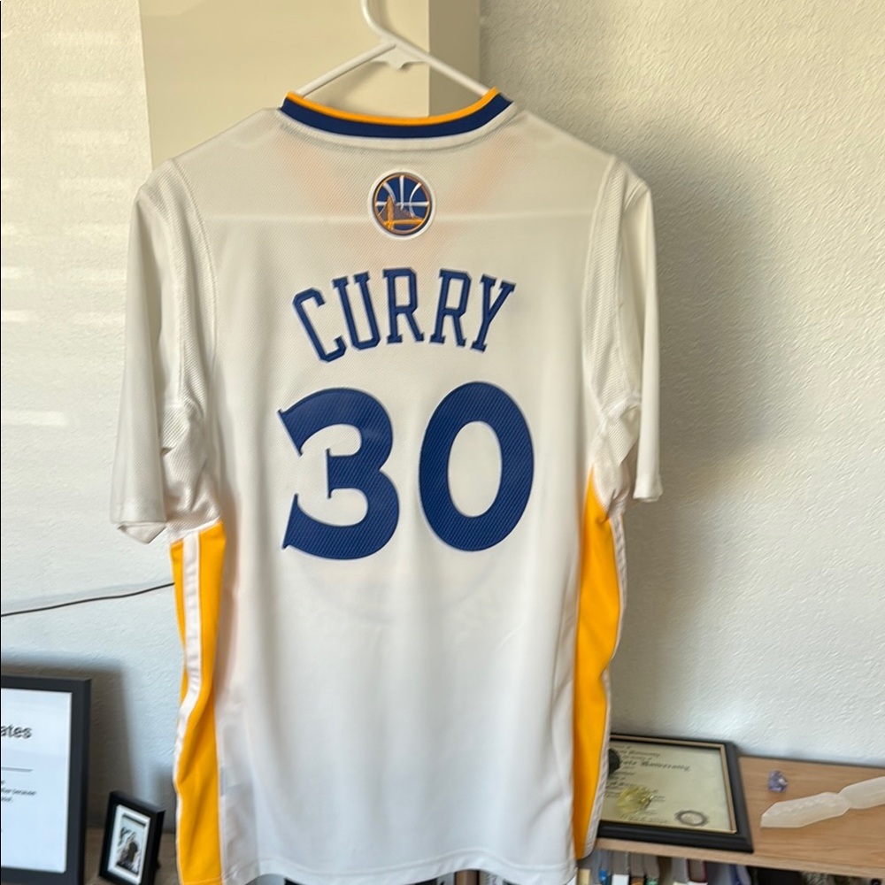 Authentic Adidas Golden State Warriors Stephen Curry Sleeve Jersey Jersey - Picture 3 of 4